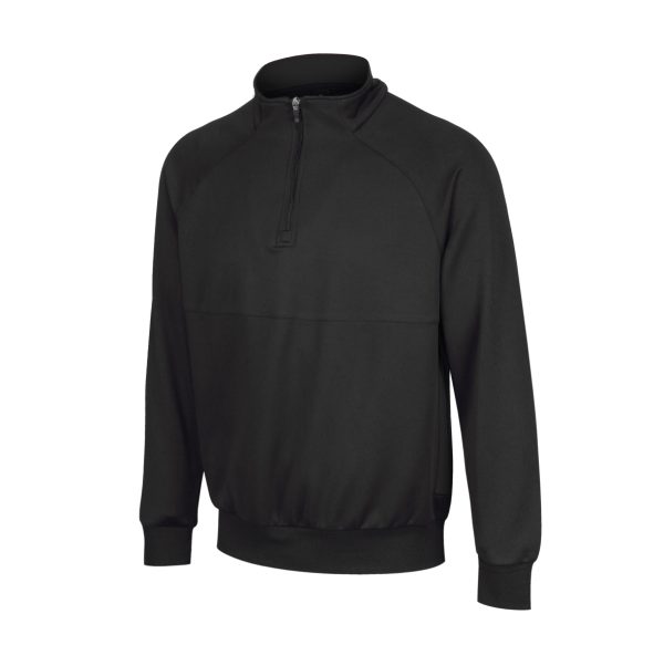 Black 1/4 Zip Midlayer Top