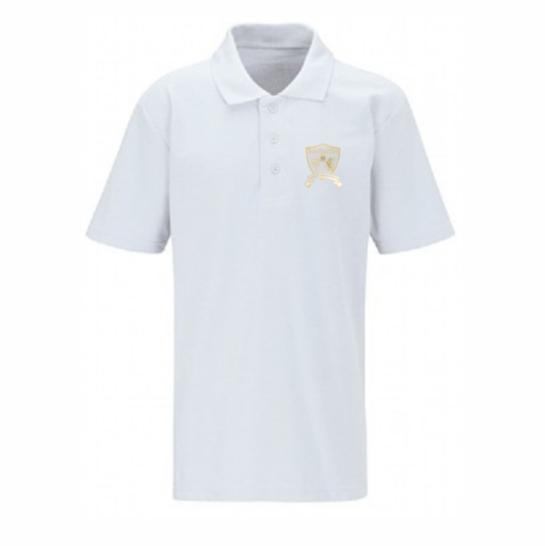 Brooke House White Polo w/Logo