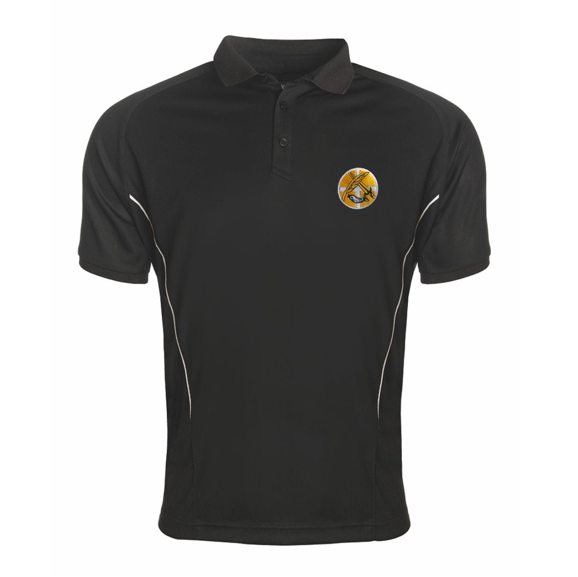 St Paul's Unisex Black Fitness Polo Shirt w/Logo - Schoolwear Solutions