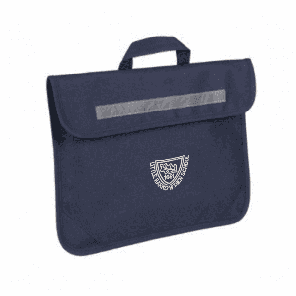 Little Harrowden Navy Book Bag w/Logo