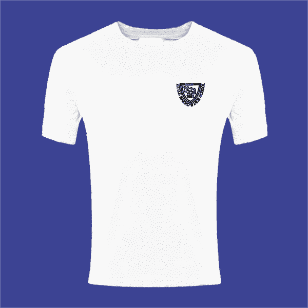 Little Harrowden White P.E T-Shirt w/Logo