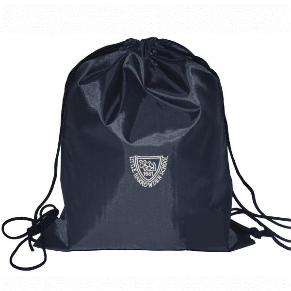 Little Harrowden Navy Gym Bag w/Logo