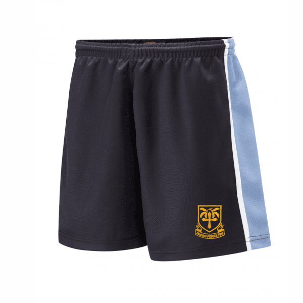 National CofE Academy Unisex Navy/Sky Sports Shorts w/Logo