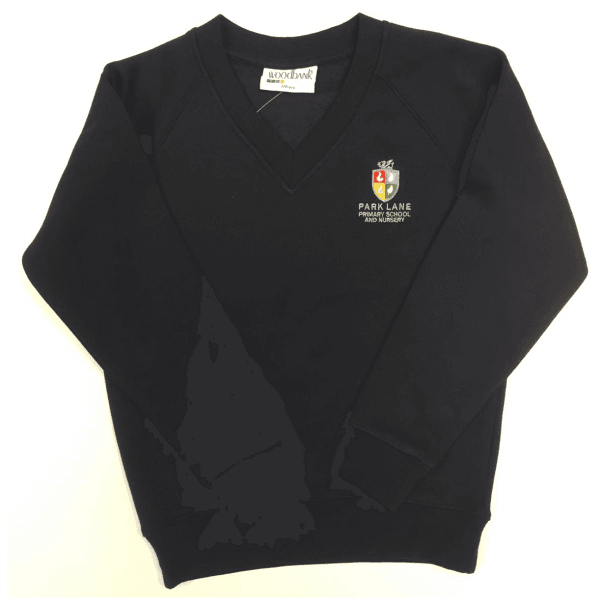 Park Lane Navy V-Neck Sweatshirt w/Logo