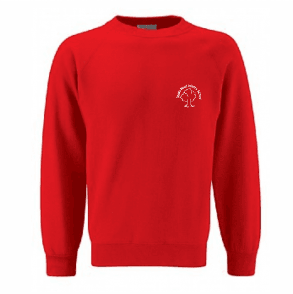 Banks Road Red Crew Neck Sweatshirt w/Logo