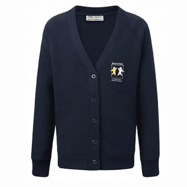 Beeston Fields Navy Cardigan w/Logo