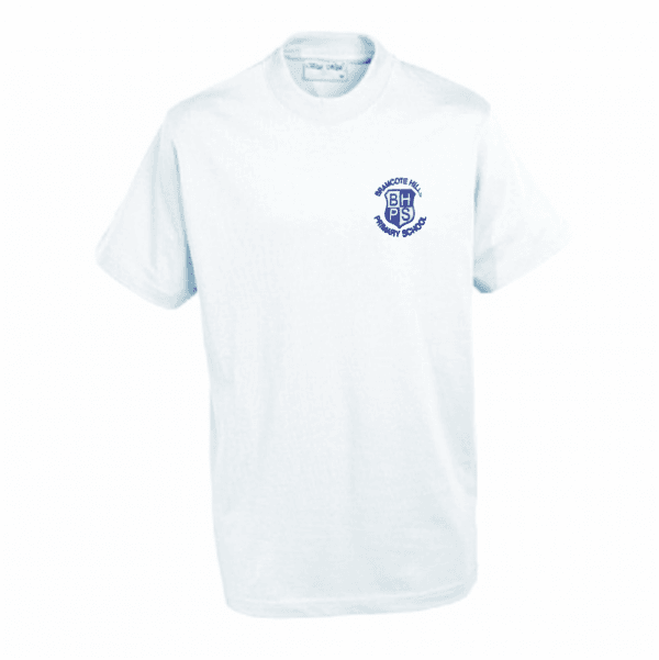 Bramcote Hills White P.E T-Shirt w/Logo