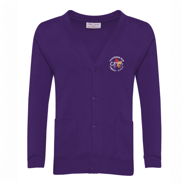 Chaddesden Park Purple Cardigan w/Logo