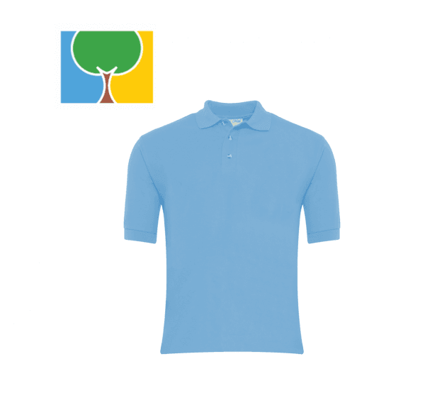 Woodfield Sky Blue Polo Shirt w/Logo