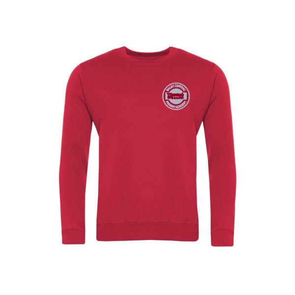 Balby Central Red Crew Neck Sweatshirt w/Logo