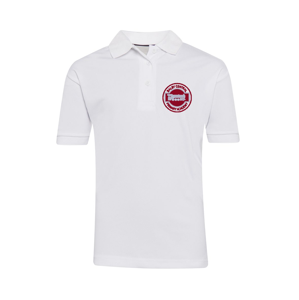 Balby Central White Polo Shirt w/Logo - Schoolwear Solutions