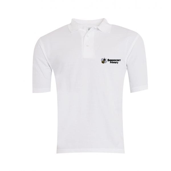 Bessacarr White Polo Shirt w/Logo