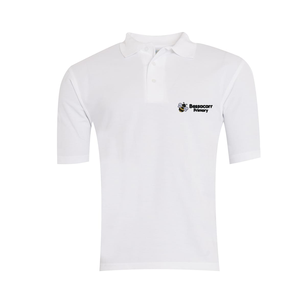 Bessacarr White Polo Shirt w/Logo - Schoolwear Solutions