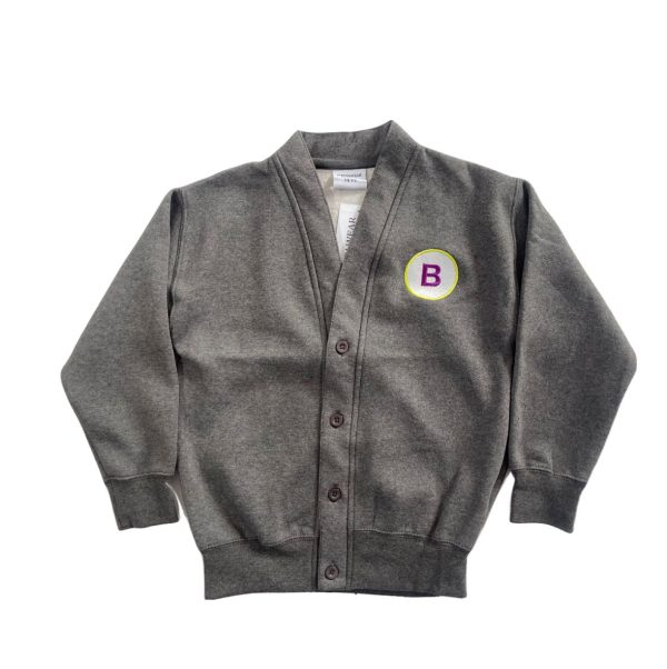 Birchfield Charcoal Girls Cardigan w/Logo