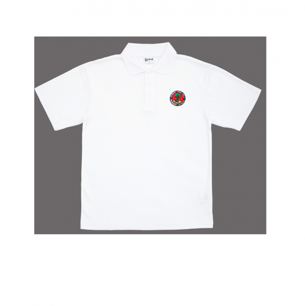 Cherry Tree White Polo Shirt w/Logo