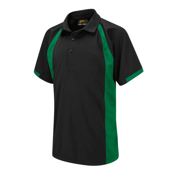 Trinity Polo Shirt Black/Emerald