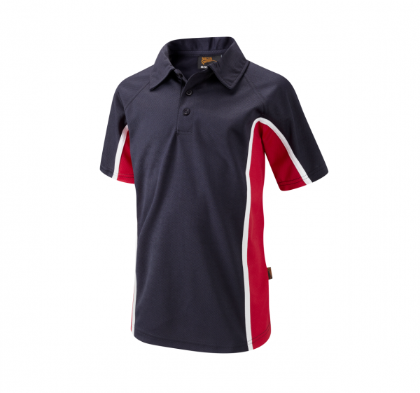 St Crispins Boys Games Polo Shirt Navy/Red