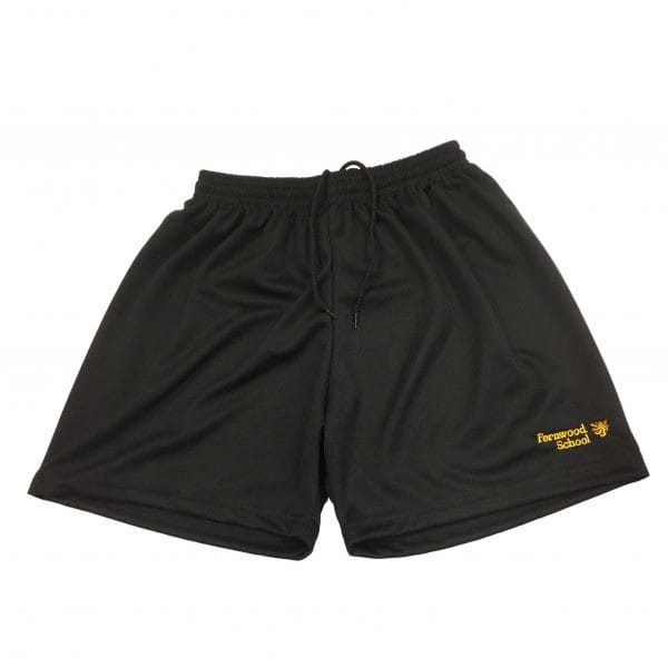 Fernwood School Black Sports Shorts w/Logo