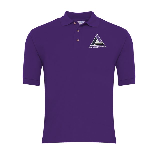 New College Purple PE Polo w/Logo