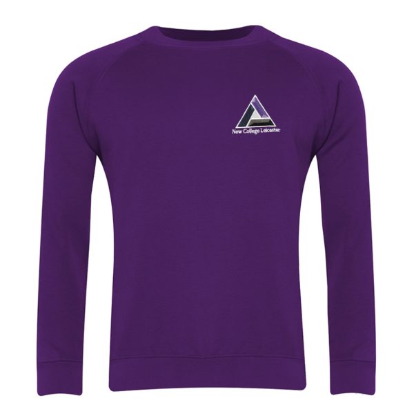 New College Purple PE Sweatshirt w/Logo