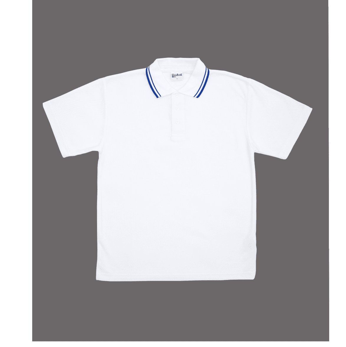 Leicester Prep Polo Shirt White/Blue w/Logo - Schoolwear Solutions