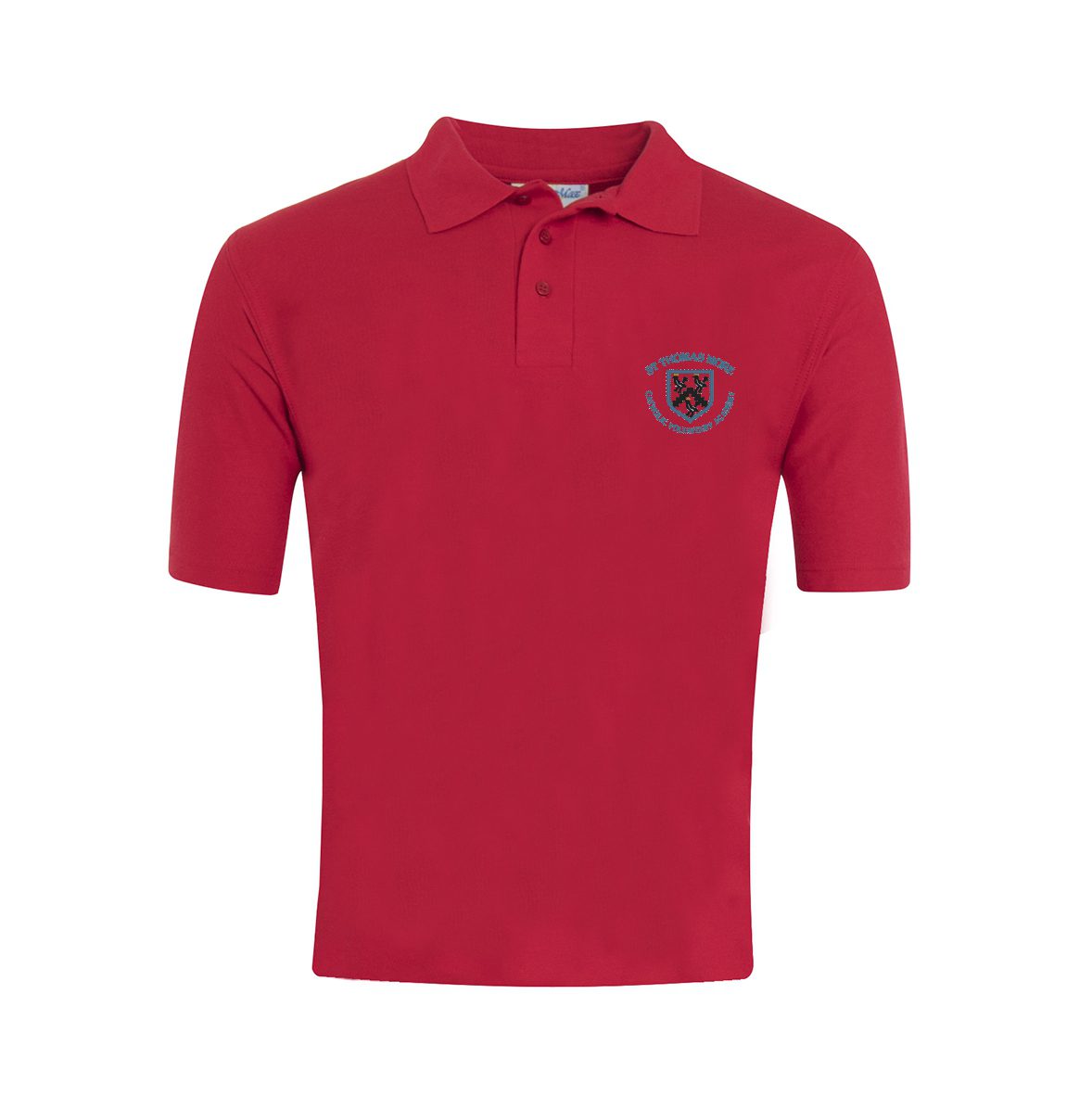 St Thomas More Red Polo Shirt w/Logo - Schoolwear Solutions