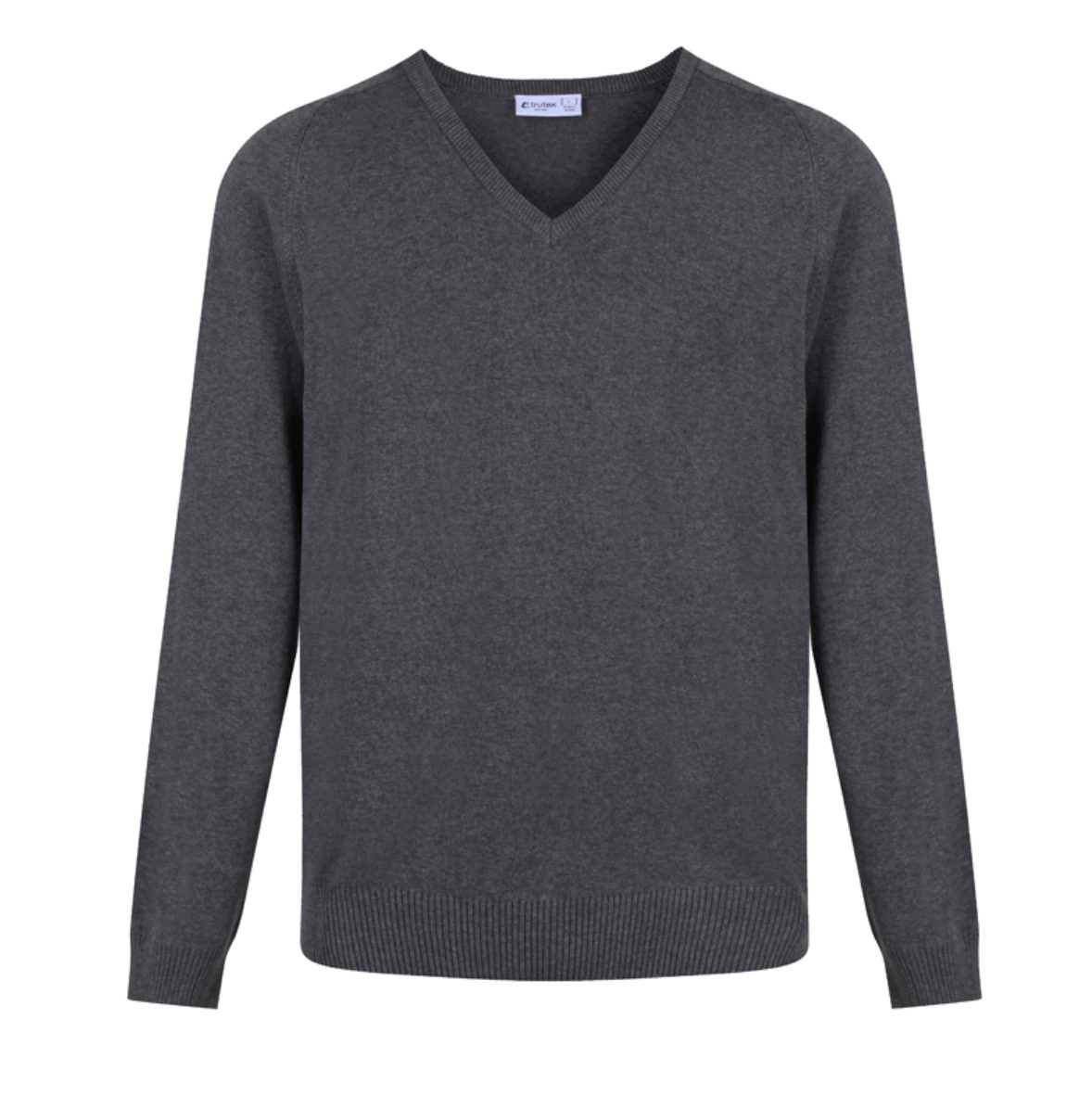 Unisex Grey Cotton V-Neck Pullover - Schoolwear Solutions
