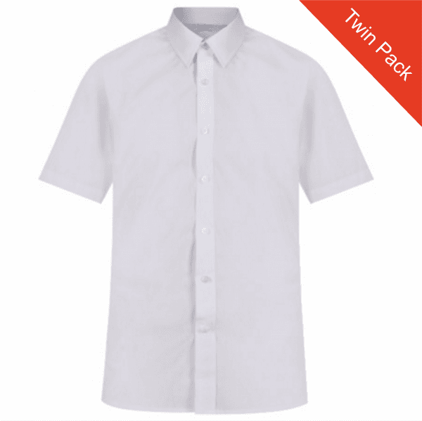 Winterbottom Boys Short Sleeve Shirt - Twin Pack - White