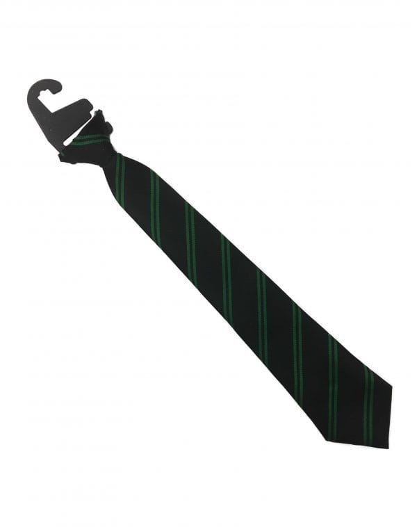 Lees Brook Year 9 Blk/Grn School Clip on Tie