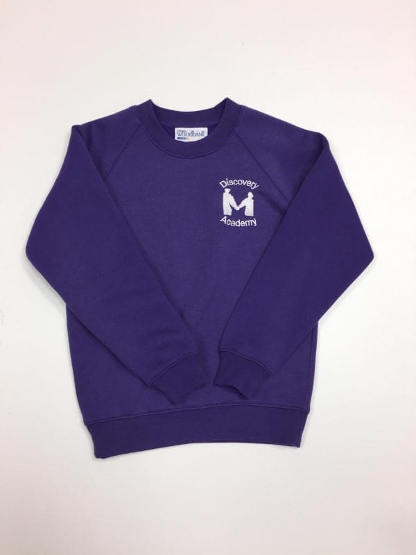 Discovery Academy Purple Crew Neck Sweatshirt w/Logo