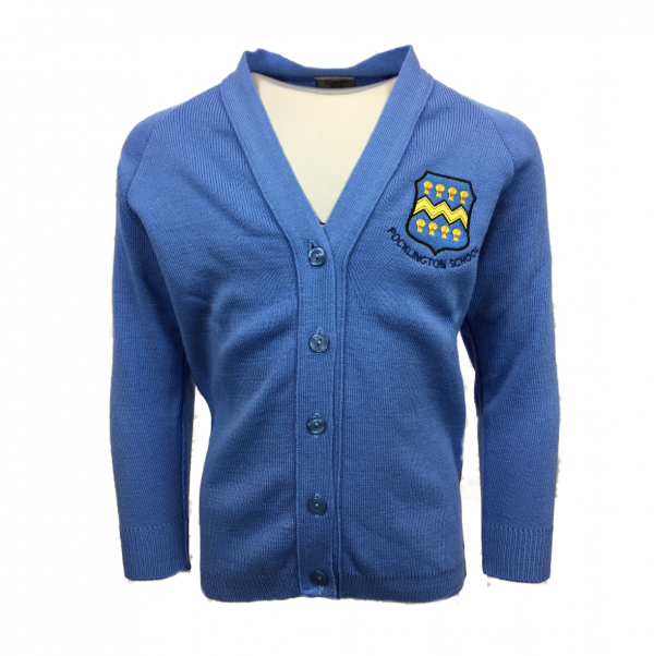 Pocklington Girls Blue Cardigan w/Logo