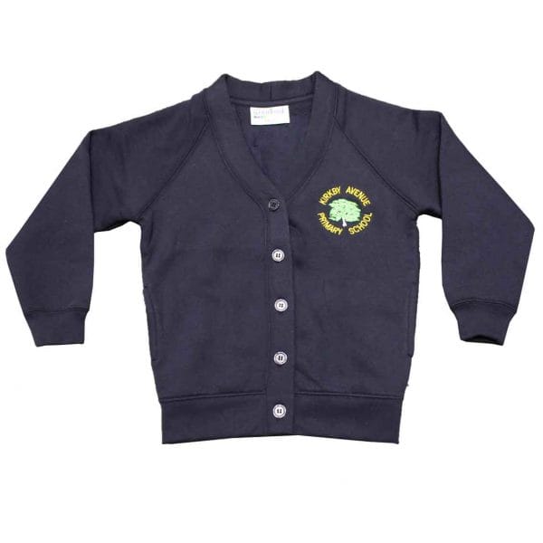 Kirkby Avenue Girls Navy Cardigan w/Logo