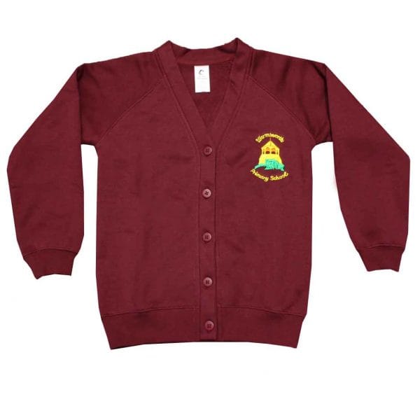 Warmsworth Primary Girls Maroon Cardigan w/Logo