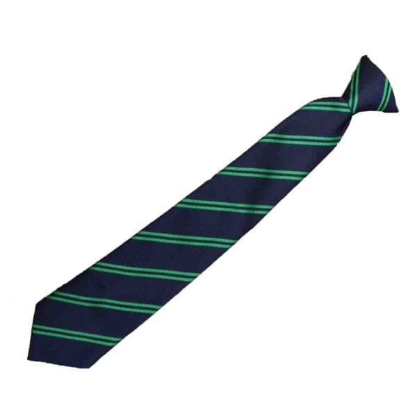 Avon Valley Navy/Green School Clip-On Tie