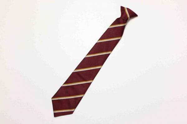 St John Houghton Mrn/Gld Striped Clip-on Tie