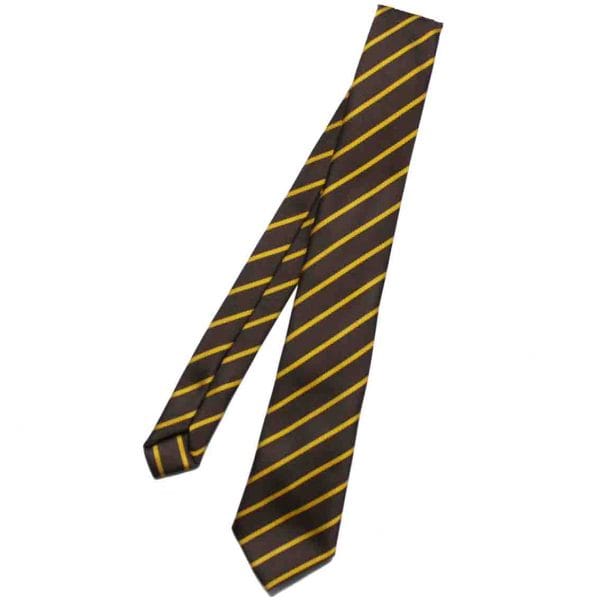 Old Vic Brn/Gld Striped Tie 39"